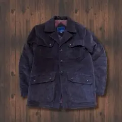 80s コーデュロイジャケット ブラウン M キルティング裏地 ビンテージ