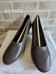新品♡REMME　ラウンドトゥパンプス　チャイロ　23.5㎝