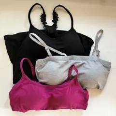 GU カップ付きキャミソール ３点セット まとめ売 XL×1 L×2 ブラトップ