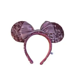 ミニー耳カチューシャ ピンク スパンコール ディズニーランド