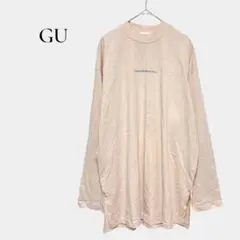【GU】グラフィック ロンTシャツ 長袖 スリット コットン カットソー L