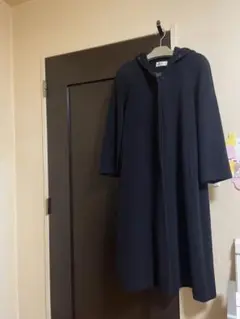 フード付き ロングコート　ウール　アンゴラ　レディース