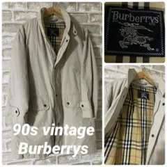 ビンテージ　80s　90s Burberrys メンズS ロングコート　ダウン