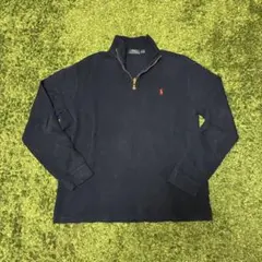 POLO RALPH LAUREN ネイビー トレーナー ハーフジップ
