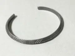 バングル ブレスレット シルバー ブラック