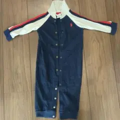 Ralph Lauren ロンパース 6M ネイビー/グレー　難あり