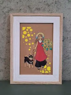 アーティストrun_icoさんの作品。柴犬と女の子