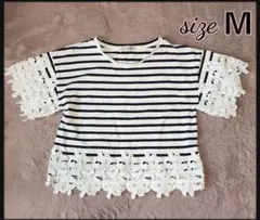 Clear Impression ストライプ Tシャツ Mサイズのサムネイル