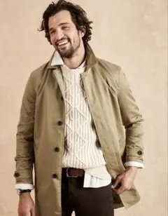 BANANA REPUBLIC ベージュ ステンカラーコート Lサイズ