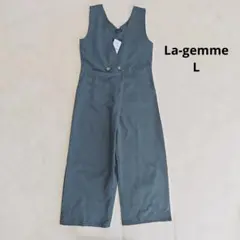 新品✨La-gemme モスグリーン サロペット Lサイズのサムネイル