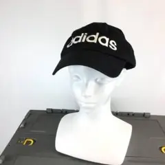 00s アディダス 6パネルキャップ ホワイト ブラック 57−60cm フリー