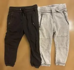 H＆Mブラック・グレー スウェットパンツ 2点セット