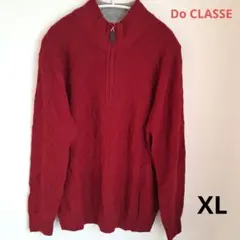 【Do CLASSE】ハーフジップアップセーター XL レッド