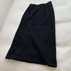 GUグレー 黒 スリット入り ロングスカート