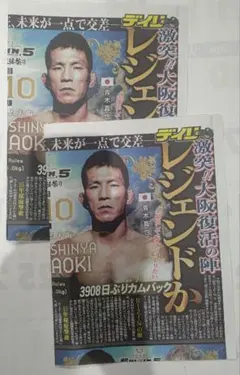 渋谷配布 超RIZIN 5 大阪開催 号外新聞 2部セット デイリー