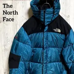 ノースフェイス ダウンジャケット　メンズL 韓国100　700フィル　ブルー青