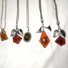 草花入りのネックレス5本セット