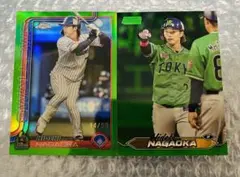 長岡秀樹 ヤクルト TOPPS NPB Green 2枚セット