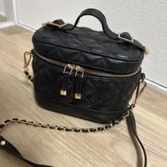 RANDA キルティング2WAYバニティバッグ ブラック