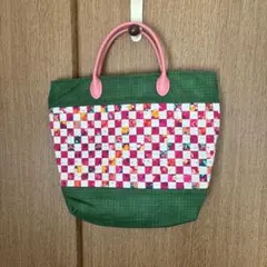 ハンドメイド パッチワーク トートバッグ 花柄