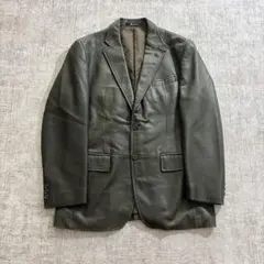 Aquascutum アクアスキュータム ラムレザー テーラードジャケット L位のサムネイル
