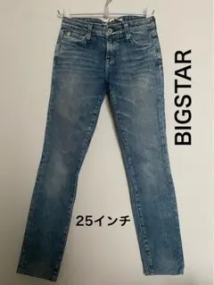 BIGSTAR ビッグスター　スキニーデニム　25インチ　ブルー　ダメージ加工