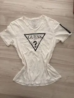 GUESS ゲス Vネック 半袖 Tシャツ ホワイト Sサイズ