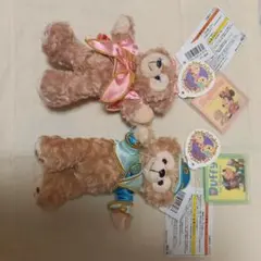 ダッフィー シェリーメイ ぬいぐるみバッジ タグ付き