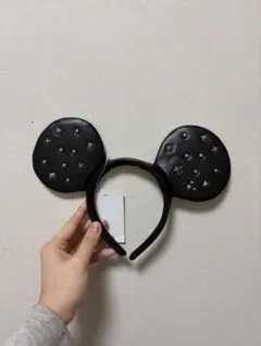 ミッキーマウスレザーカチューシャ