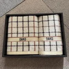【新品未使用】DAKS ダックス フェイス・ウォッシュタオル チェック柄 箱なし