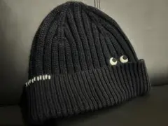美品✩︎ ANYAHINDMARCHブラックニット帽