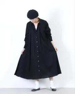 mizuiro ind フレアロングシャツワンピース