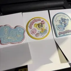 新品未開封　エニマイくじエンジェルブルー　F賞 刺繍 ステッカー　3枚セット