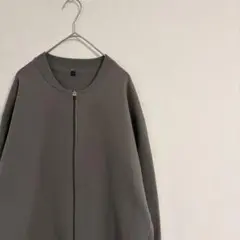 無印良品しっかりした編地で作ったジップカーディガン紳士Ｌ・グレー