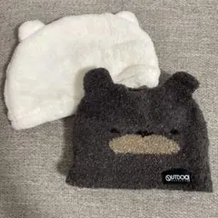 クマデザイン ベビー帽子 2個セット