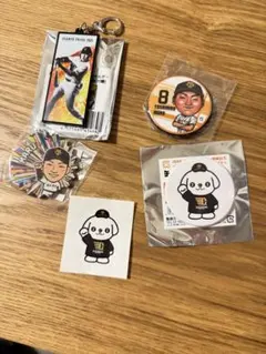 【未開封】読売ジャイアンツ アクリルキーホルダー 缶バッチ 丸佳浩 マルチーズ