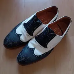 塩*ん様 リーガル　REGALSHOES　紺と白の革靴　グッドイヤーウェルト製法