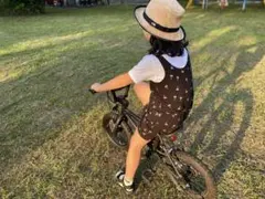 フリル袖ブラウンノースリーブワンピース 2枚セット130cm140cmめちゃ可愛