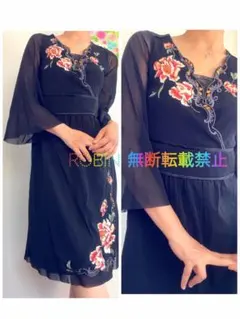 超美品　Vivienne Tam ベルスリーブ　パワーネットワンピース　ゆったりのサムネイル