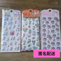 ぷくっとシール　ハローキティ・サンリオキャラクターズ・マイメロディ　3枚セット