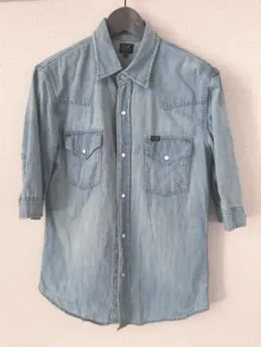 Lee メンズ デニムシャツ Mサイズ ライトブルー