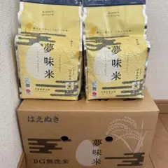 夢味米 2kg×5袋セット 山形県産はえぬき BG無洗米 白米 お米 長期備蓄