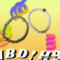 パール風ビーズブレスレット 赤いアクセント、シルバーのブレスレットセット