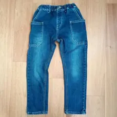 デニムパンツ　厚手　裏起毛