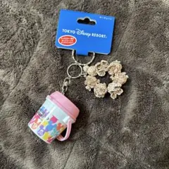 即日発送ミニーマウス キーホルダー ポップコーン