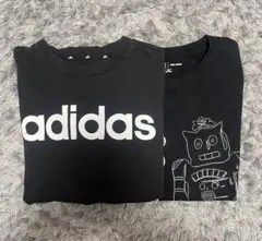 adidas 、UNIQLO×KAWS Tシャツセット ブラック