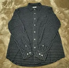 ジェムボニー　チェックネルシャツ　Lサイズ　グレー×ネイビー