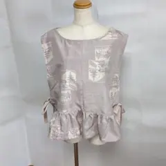 【着物リメイク】ベスト　脇をリボンで結ぶタイプ　レディース　正絹　ハンドメイド