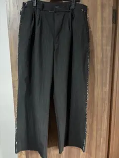 ANCELLM 25SS DAMAGE WOOL 2TUCK SLACKS - メルカリ