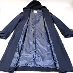 組曲 KUMIKYOKU フード付き ロングコート ノーカラー ウールコート